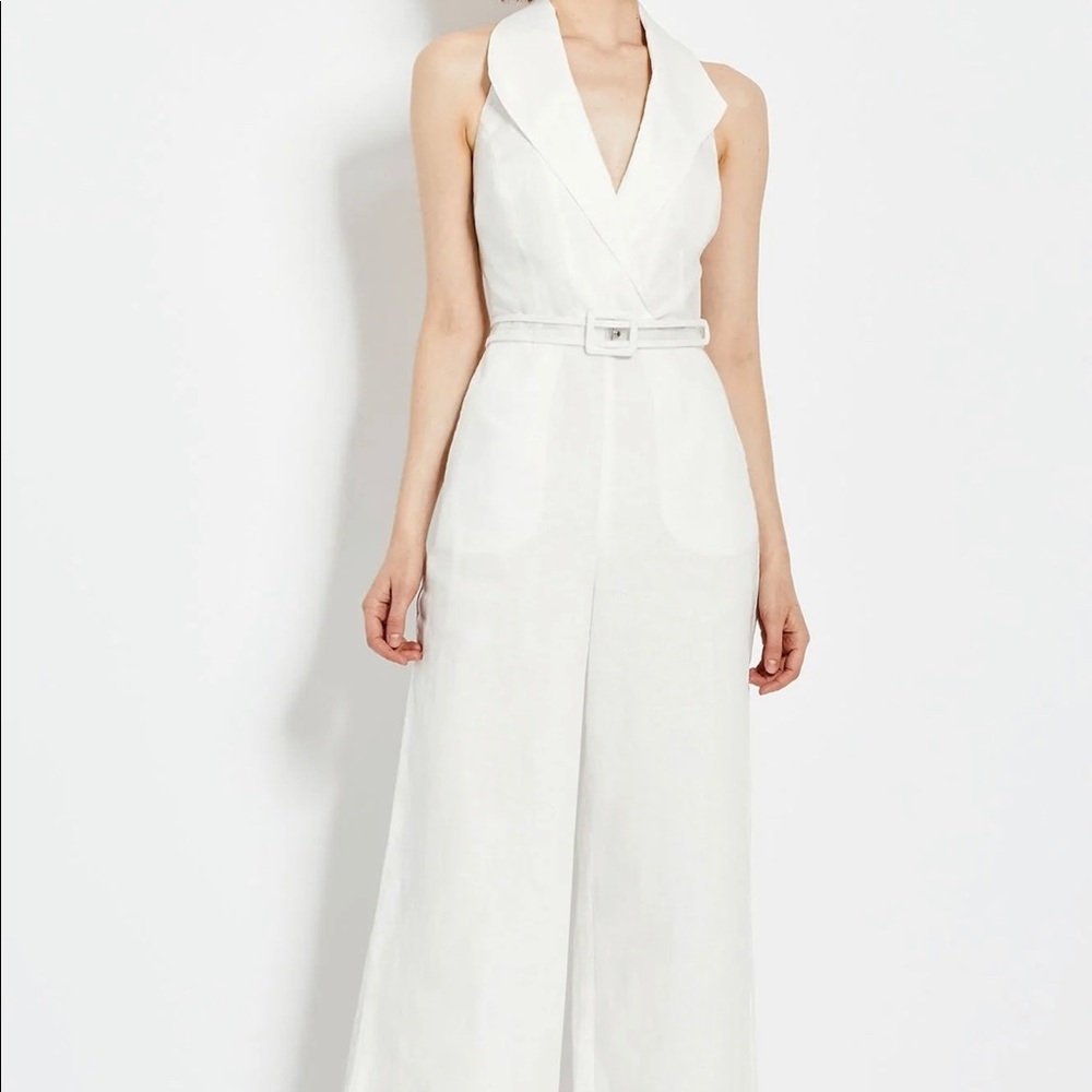 BNWT NICHOLAS White Linen Marie Jumpsuit US4